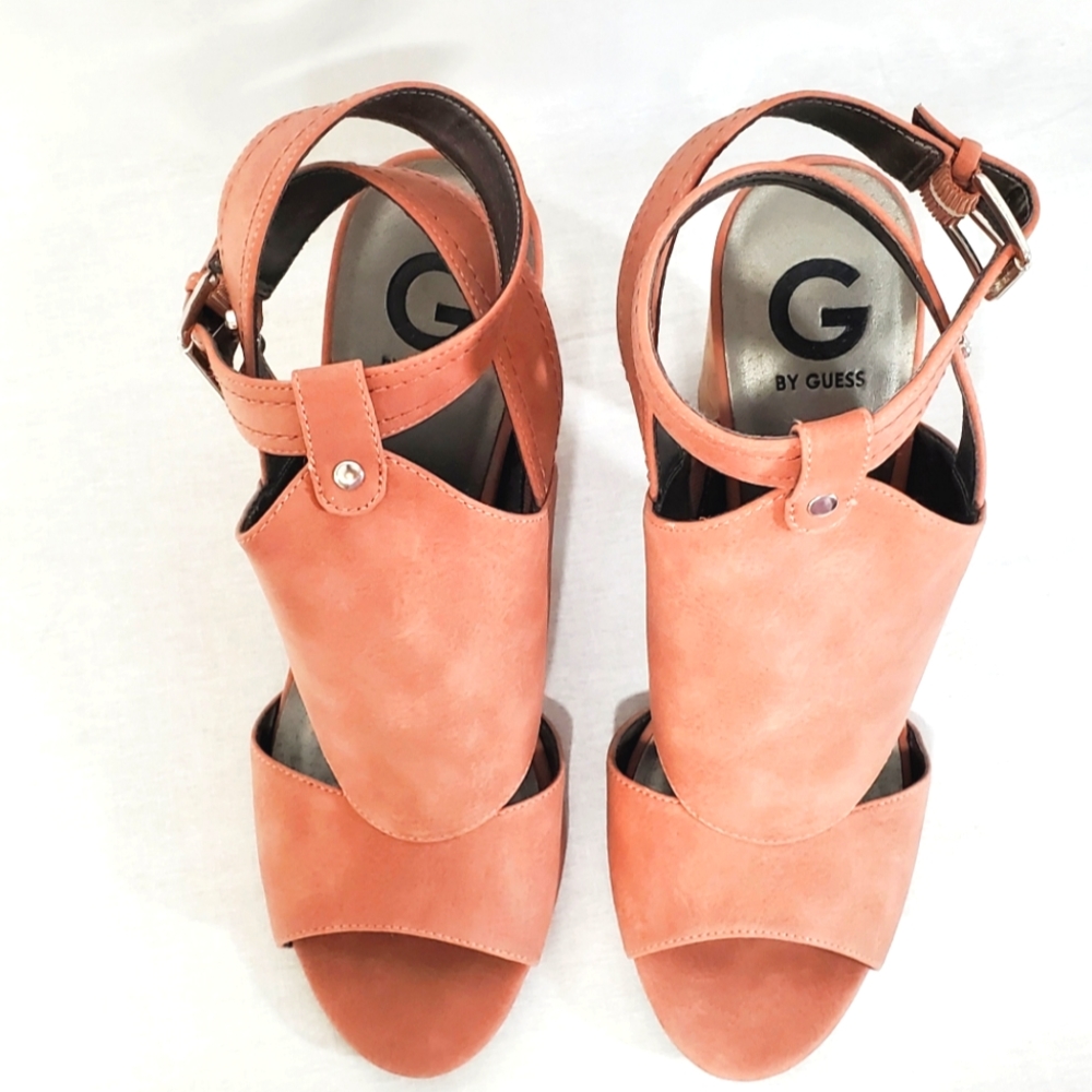 GUESS - Suede Sandals With Cork Heal